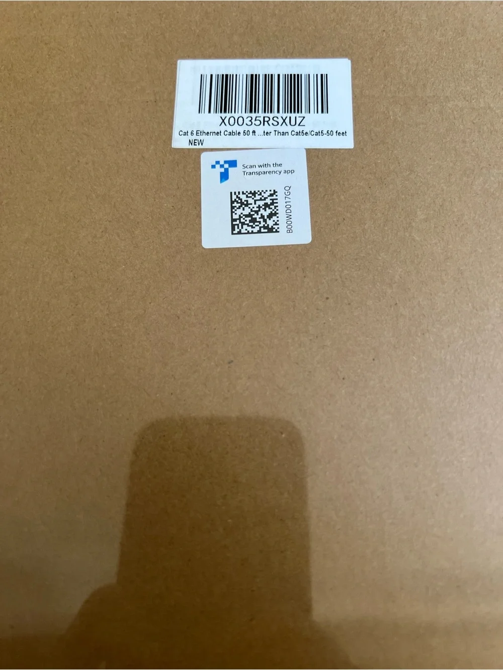 NWT, never opened I. Original Box, Cat6 Ethernet Cable 50 ft - white